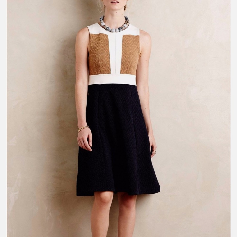 Anthropologie Cabled Colorblock Dress by Maeve - Size 4